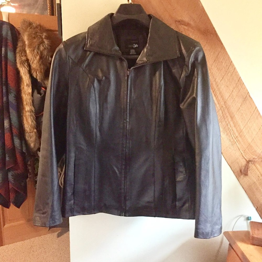 East 5th Black Leather Jacket